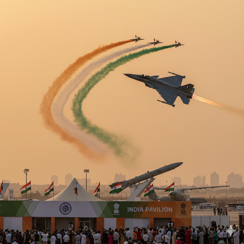 India's Bold Export Push at Dubai Airshow 2025: Tejas Fighters and BrahMos Missiles Take Center Stage dubai air show