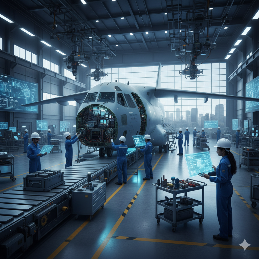 Conceptual rendering of C-390 assembly line in Hyderabad Aerospace Park