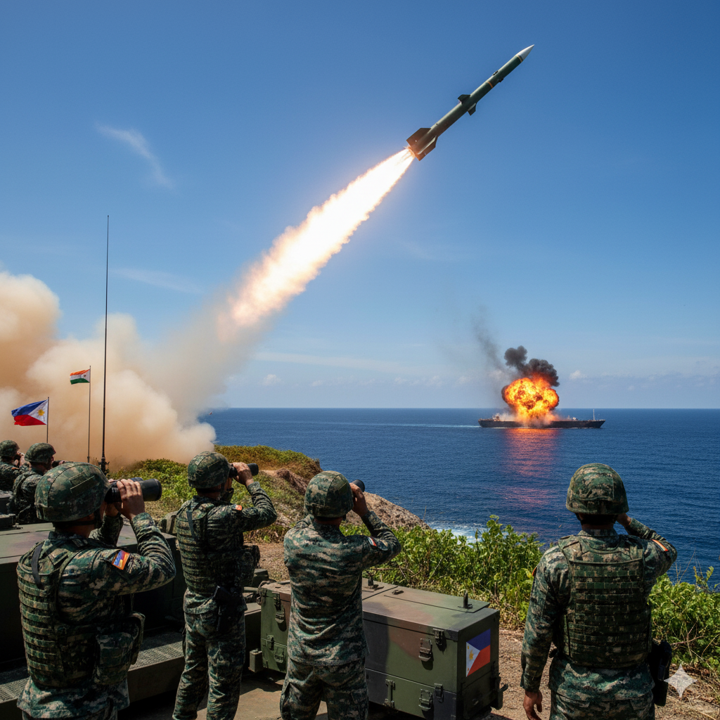 Philippine Marines fire BrahMos during April 2025 activation