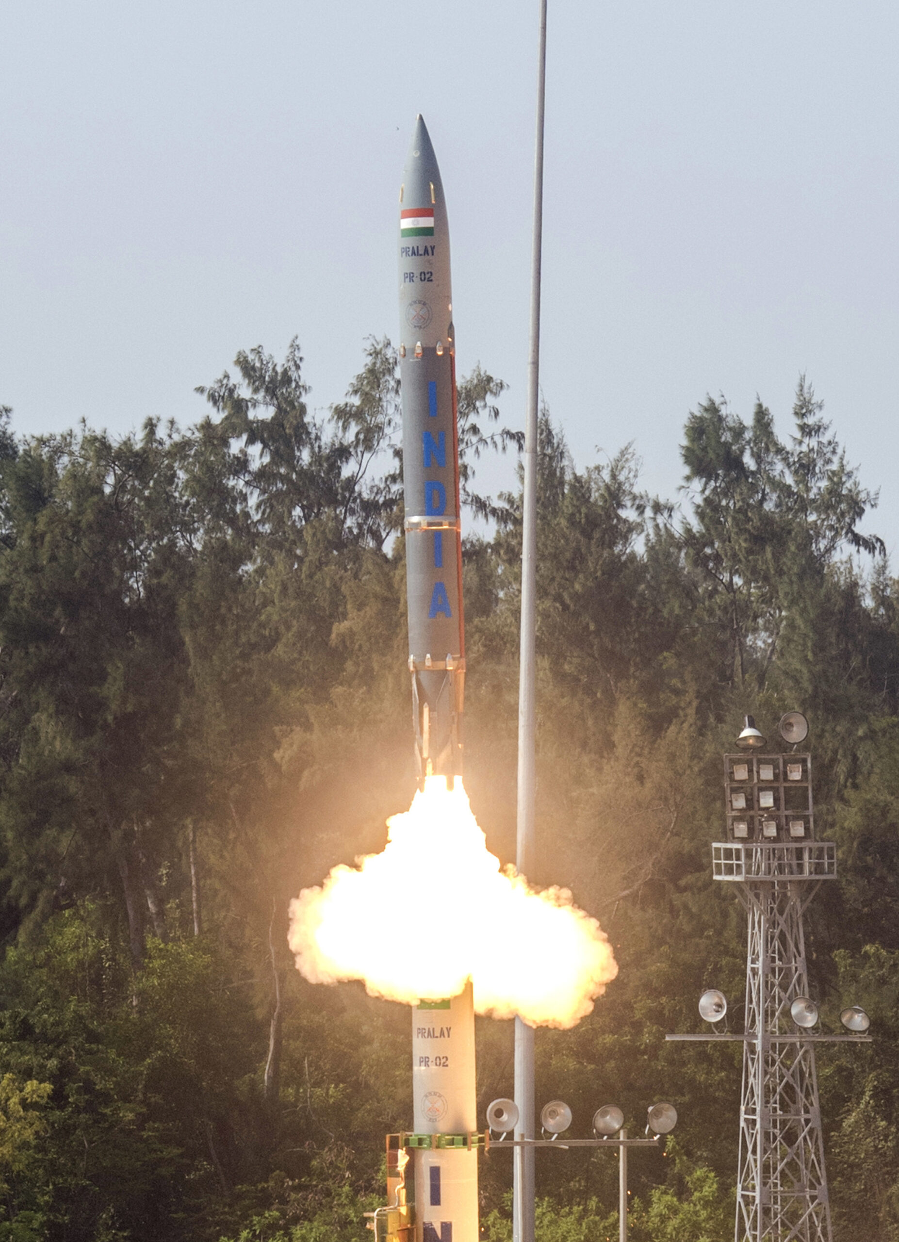Pralay SRBM launch during final user trial in Pokhran
