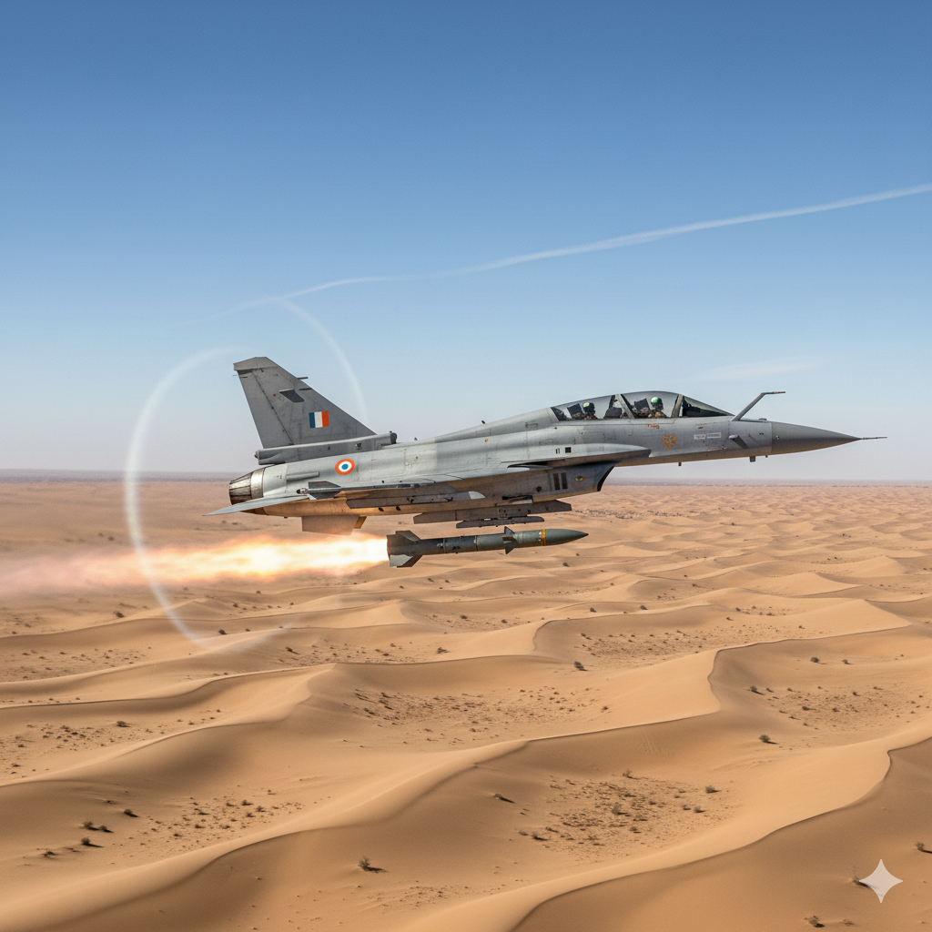 Exercise Trishul 2025 showcases India's tri-service integration Tejas Mk1A launching BrahMos-NG during Trishul 2025