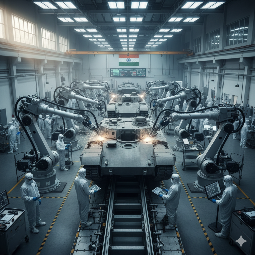 L&T Talegaon assembly line for Zorawar light tank