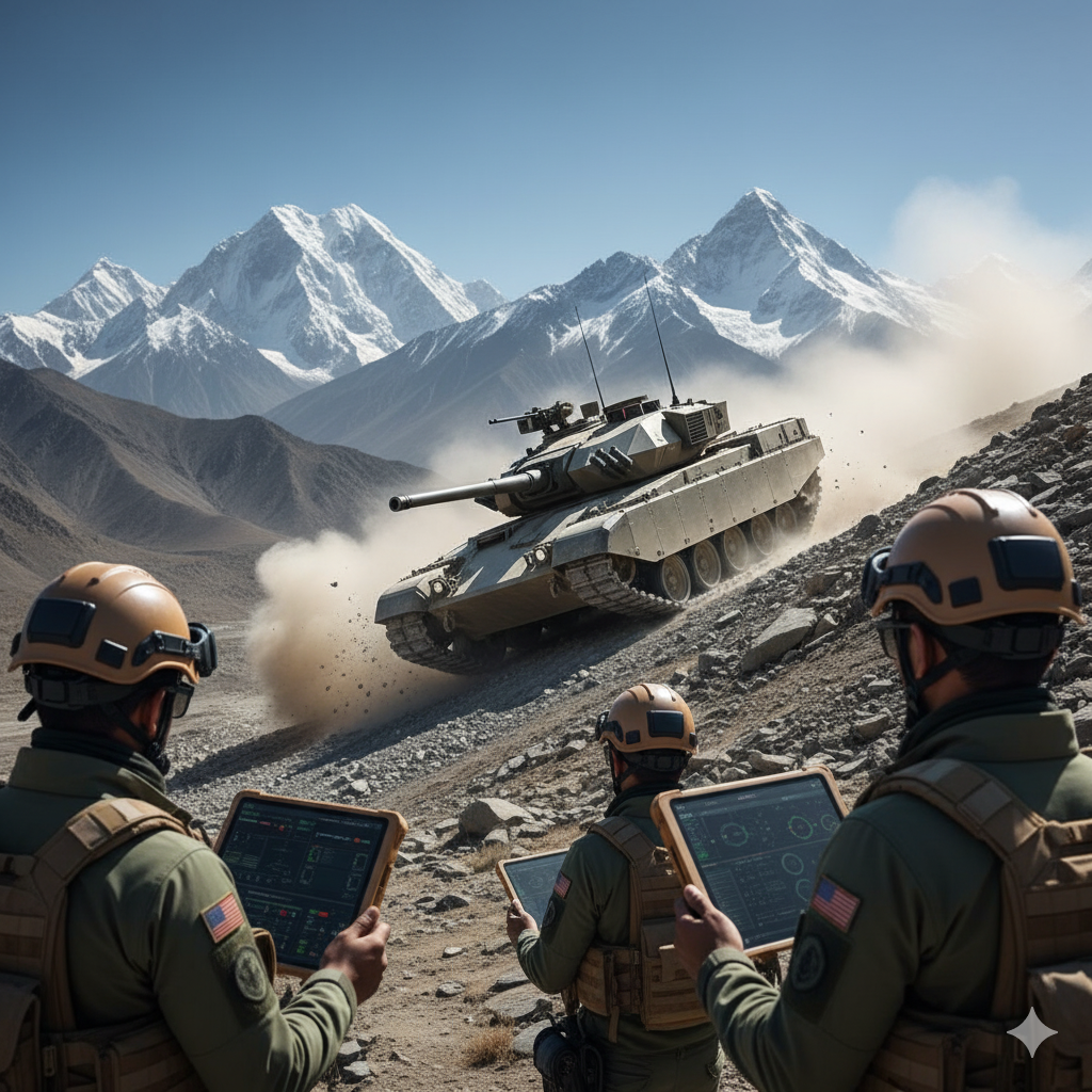 Zorawar light tank during high-altitude trials in Nyoma, Ladakh